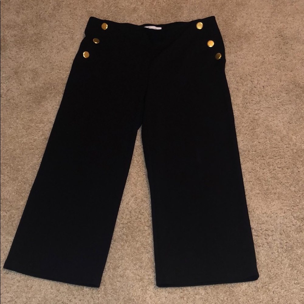 Flare cut black work pants